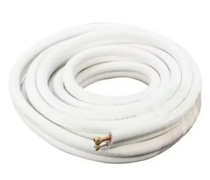 Mini Split - 1/4"x 3/8" x 1/2" x 100' Lineset With White PE Insulation Both Joined Lineset, Flared Nuts, Type B