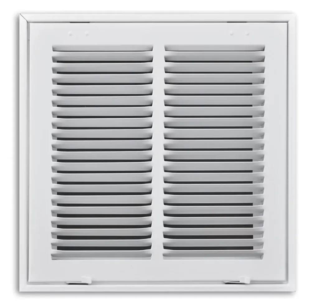 Steel Return Air Filter Grille With Removable Face, White, 20" X 20"